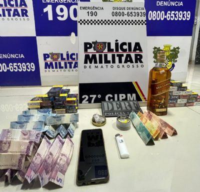EXTENSA FICHA CRIMINAL: Suspeito de praticar roubos em supermercado de Confresa (MT) é preso em flagrante pela PM