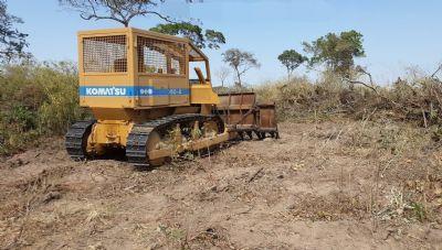 OPERAÇÃO AMAZÔNIA: Sema e PM apreendem quatro máquinas e correntões em operação contra desmatamento ilegal no Araguaia