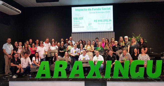 Sicredi Araxingu repassa recursos do Fundo Social para entidades sociais de Água Boa