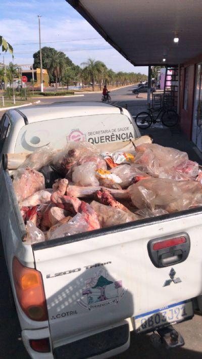 VIGILÂNCIA SANITÁRIA: Meia tonelada de carne imprópria para consumo é apreendida em Querência (MT)