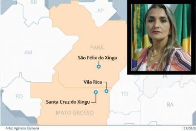 217 MIL HECTARES: Santa Cruz do Xingu (MT) pode perder 42% do território em caso de demarcação de terra indígena, diz prefeita