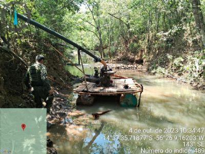 COMBATE AO CRIME AMBIENTAL: Sema-MT desmonta garimpo ilegal na nascente do Rio Paraguai