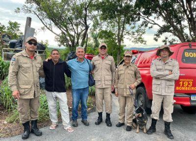 DURANTE COLHEITA: Bombeiros resgatam dois homens que se perderam em região de mata em Chapada dos Guimarães