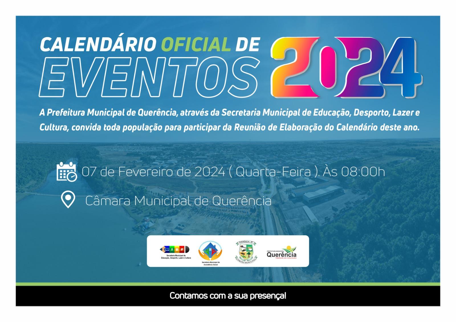 Calendário Oficial de Eventos 2024