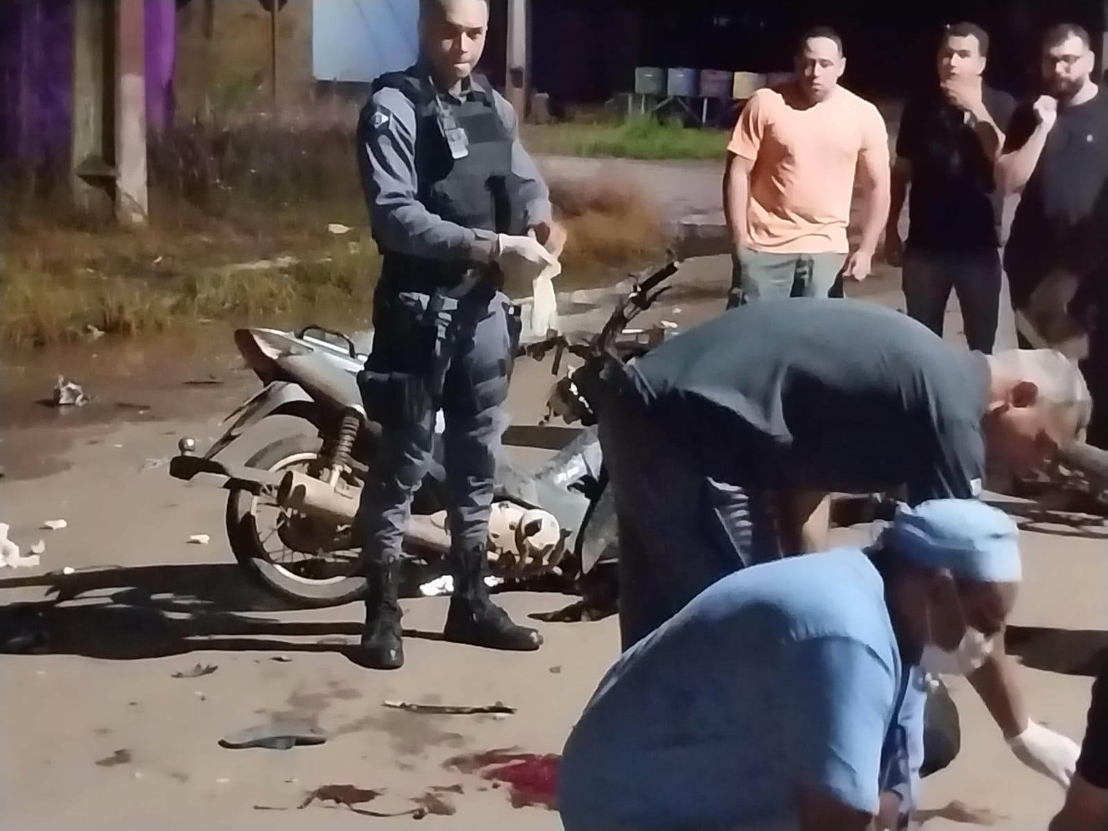 Três vítimas de trânsito na Rua Berto Vezaro em Querência