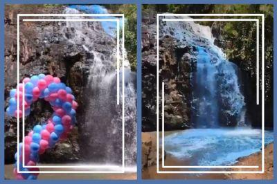 NTERIOR DE MT: MPMT aciona na Justiça responsável por despejar corante azul em cachoeira durante chá revelação