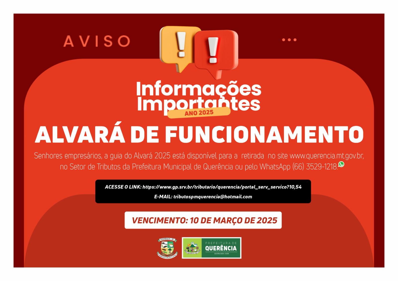 ALVARÁ DE FUNCIONAMENTO 2025