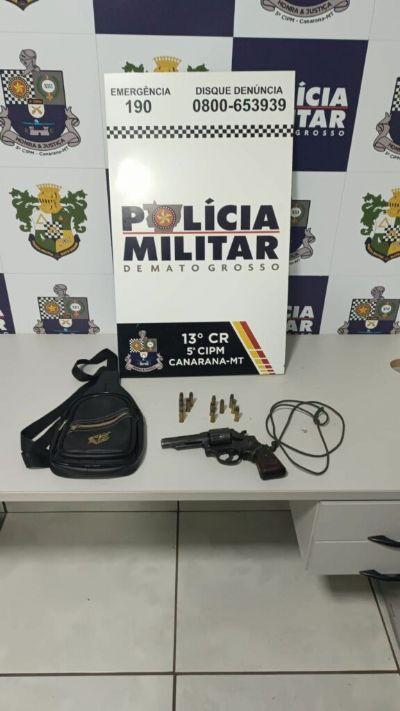 Polícia prende homem por ameaça com arma de fogo em Canarana