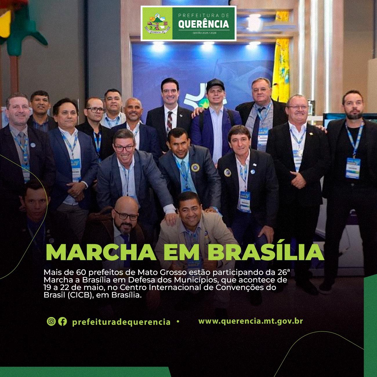 Prefeitos de Mato Grosso marcam presença na 26ª Marcha a Brasília em Defesa dos Municípios