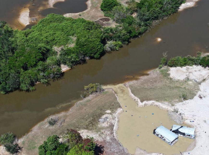 Sema realiza operação para coibir garimpo ilegal e evitar contaminação de água fornecida à população