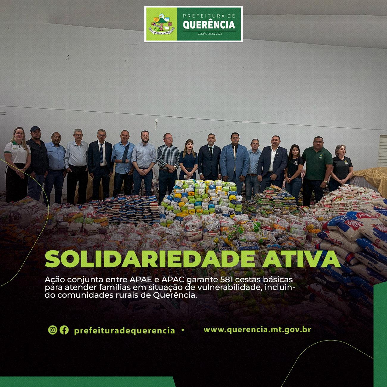 As doações também beneficiarão moradores da zona rural, incluindo os assentamentos Brasil Novo, Pingo D’Água, Coutinho União e São Manoel.