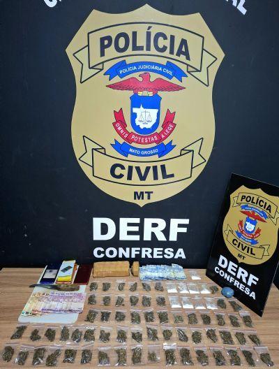 Casal de adolescentes é apreendido por tráfico de drogas em residência monitorada em Confresa (MT)