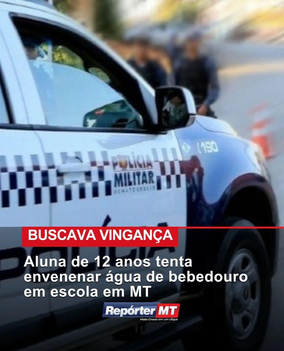 Uma aluna de 12 anos, de uma escola estadual de Vera (480 km de Cuiabá), é suspeita de tentar envenenar os colegas.