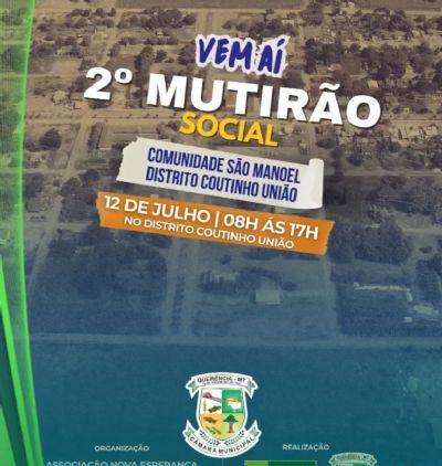 2º Mutirão Social leva serviços gratuitos ao Assentamento Coutinho União neste sábado