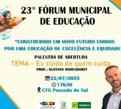 Fórum Municipal de Educação será realizado em Querência