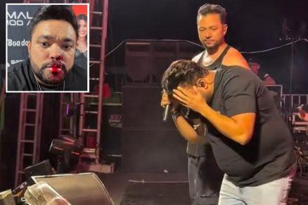Homem que arremessou lata em vocalista de banda é preso