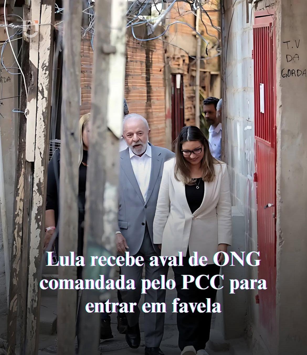 Lula recebe aval de ONG comandada pelo PCC para entra em favela