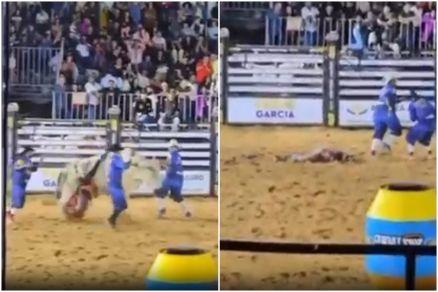 Peão morre pisoteado por touro durante prova de rodeio em MT