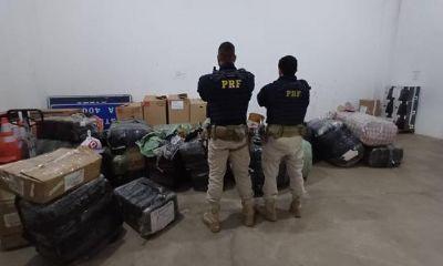 PRF apreende mais de 30 mil produtos da China irregulares em rodovia no Araguaia (MT)