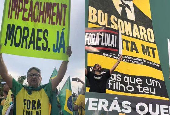 Bolsonaristas lotam Praça do Choppão e pedem impeachment de Lula e Alexandre de Moraes