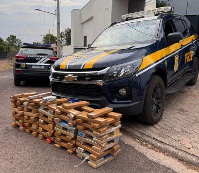 PRF apreende mais de 100 kg de drogas em abordagem na BR-158 em Nova Xavantina (MT)