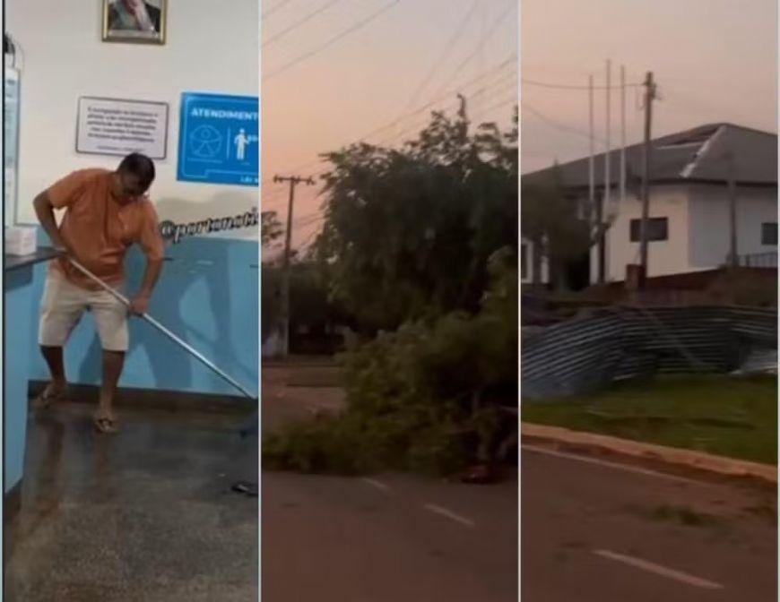 Município em estado de calamidade após vendaval recebe ajuda em MT