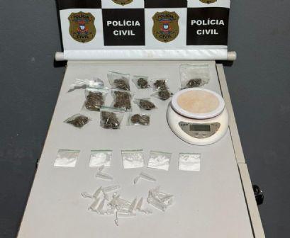 Polícia Civil e Polícia Militar prendem casal por tráfico de drogas em Canarana