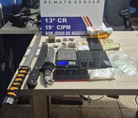 Polícia Militar prende quadrilha por tráfico e localiza drogas escondidas no forro do teto em Bom Jesus do Araguaia