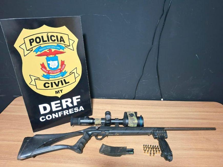 Polícia Civil apreende armamento escondido na zona rural de Confresa (MT)