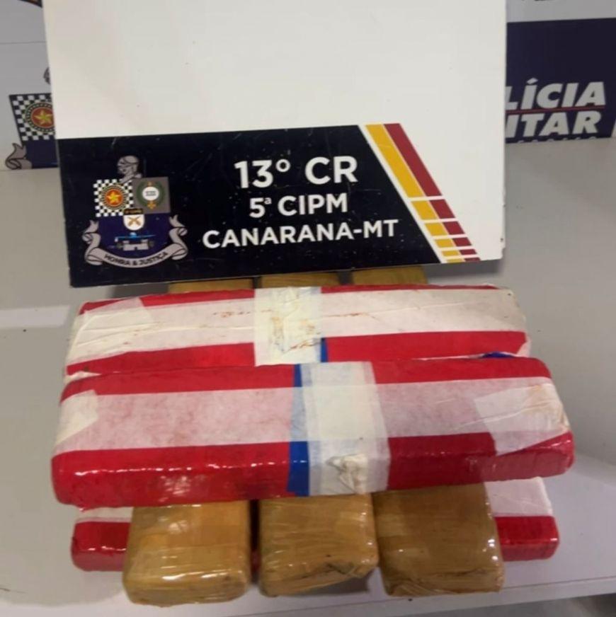 Noite de ação em Canarana (MT): droga apreendida, perseguição e jovem detido após fuga arriscada