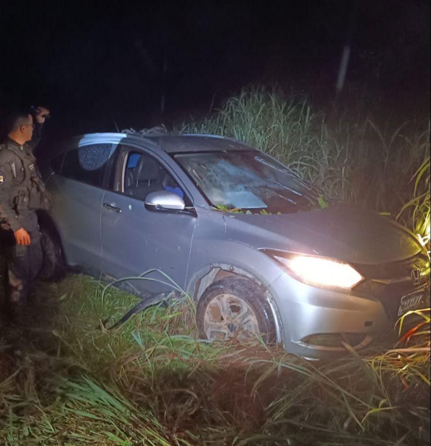 Traficante tenta fugir pela mata após acidente, mas quadrilha acaba presa com 335 kg de drogas em Ribeirão Cascalheira (MT)