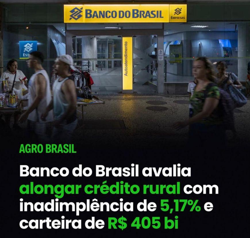 Banco do Brasil avalia alongar crédito rural com inadimplência de 5,17% e carteira R$ 405 bi