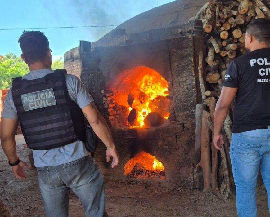 Polícia Civil incinera 48 kg de drogas e dá duro golpe no crime no Araguaia (MT)