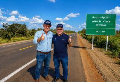Senador rebate críticas e diz que obra na BR-158 não é 