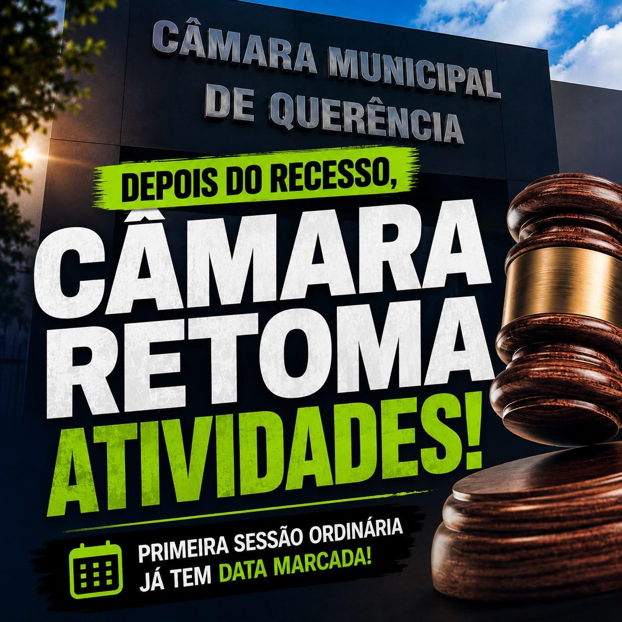 Câmara de Querência retoma atividades e prepara primeira sessão após o recesso parlamentar