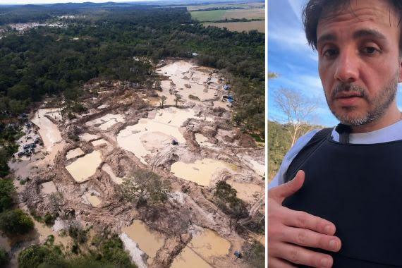 De colete à prova de balas, presidenciável visita garimpo controlado pelo CV em terra indígena de MT