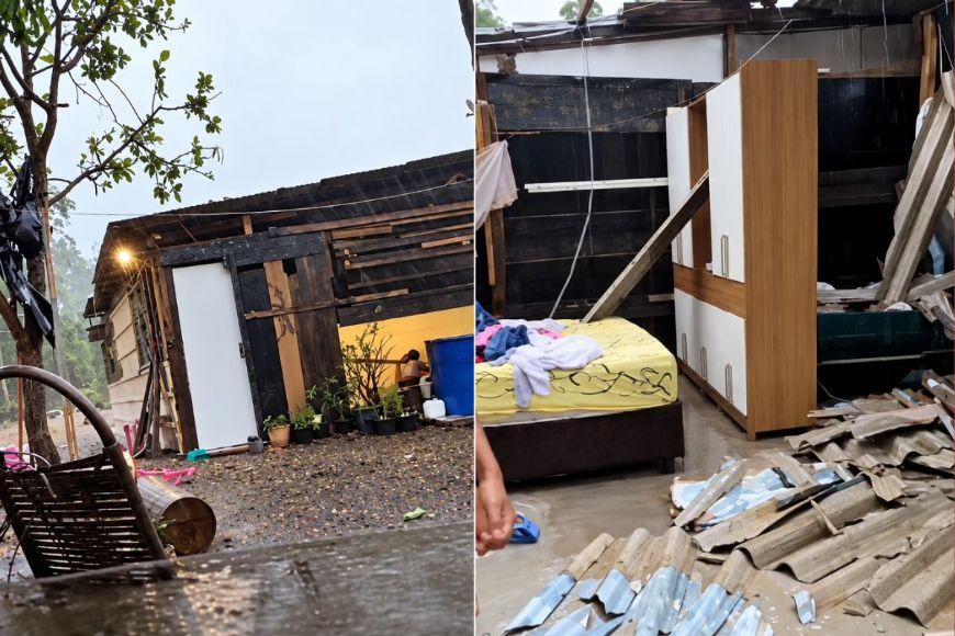 Chuva e ventania estragos com escola alagada, aulas suspensas, casas destelhadas e famílias desabrigadas em Canarana e outras cidades
