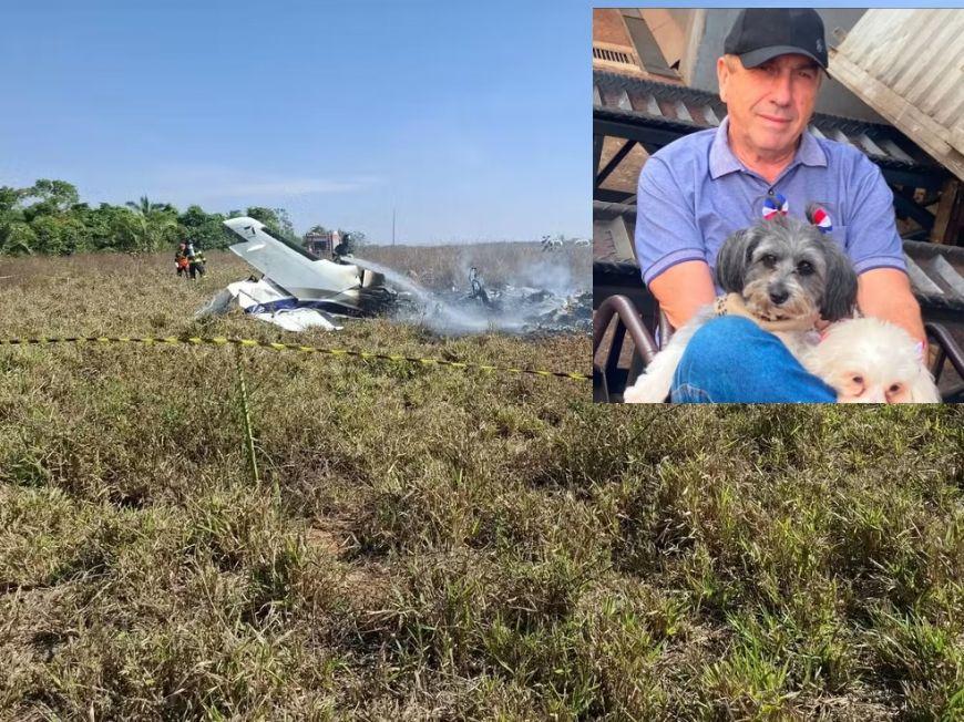Dono de avião é identificado entre os 3 mortos durante queda em Água Boa (MT)