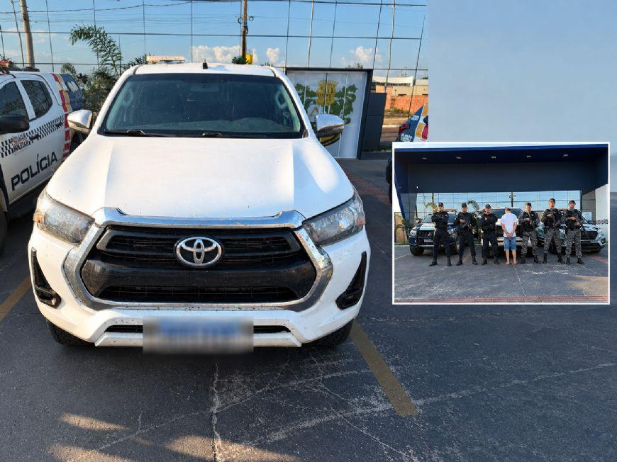 Fuga alucinante: suspeito de furtar Hilux dispara contra PM e é preso após perseguição a mais de 180 km/h em Confresa (MT)