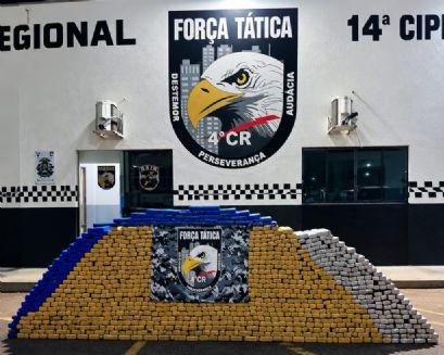 Polícia Militar apreendeu mais de 10,1 toneladas de entorpecentes em 2026